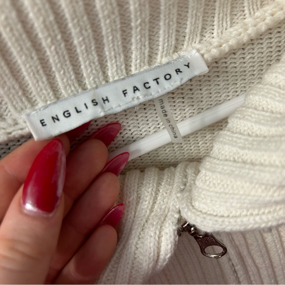 The English Factory - Striped Knit Zip Pullover - Picture 5 of 5